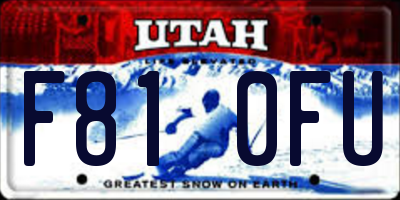 UT license plate F810FU