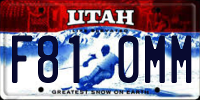 UT license plate F810MM