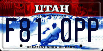 UT license plate F810PP