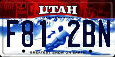 UT license plate F812BN