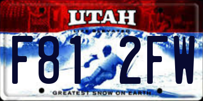 UT license plate F812FW