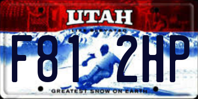 UT license plate F812HP