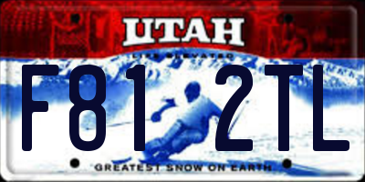 UT license plate F812TL