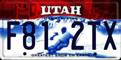 UT license plate F812TX