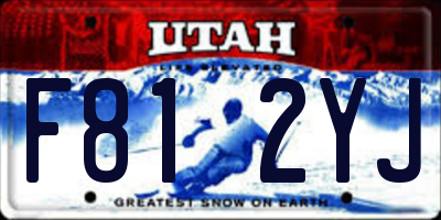 UT license plate F812YJ