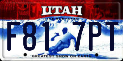 UT license plate F817PT