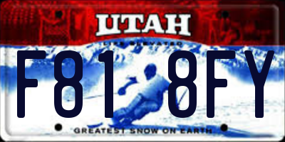 UT license plate F818FY