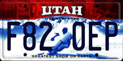 UT license plate F820EP