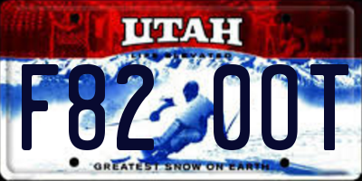 UT license plate F820OT