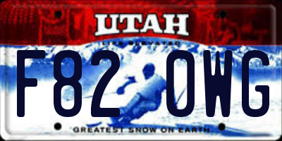 UT license plate F820WG