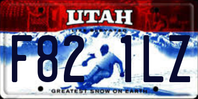UT license plate F821LZ