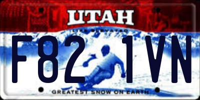 UT license plate F821VN
