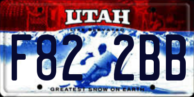UT license plate F822BB