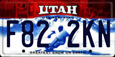 UT license plate F822KN