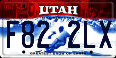 UT license plate F822LX