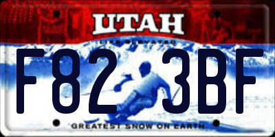 UT license plate F823BF