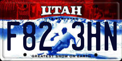 UT license plate F823HN