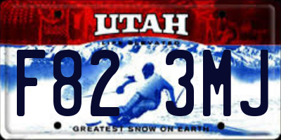 UT license plate F823MJ