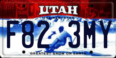 UT license plate F823MY