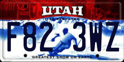 UT license plate F823WZ