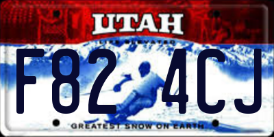 UT license plate F824CJ
