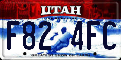 UT license plate F824FC