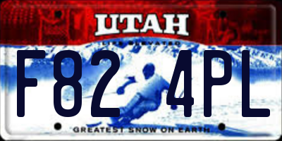 UT license plate F824PL