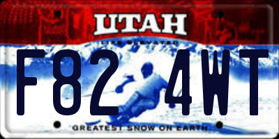 UT license plate F824WT
