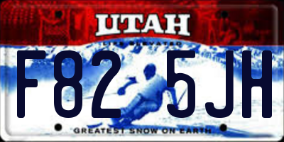 UT license plate F825JH