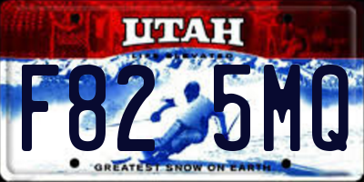 UT license plate F825MQ