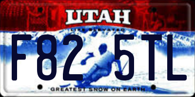 UT license plate F825TL
