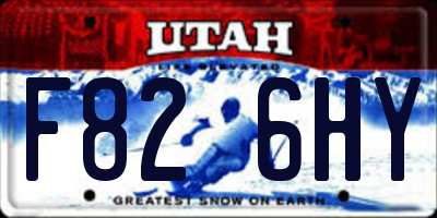UT license plate F826HY
