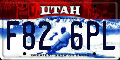 UT license plate F826PL