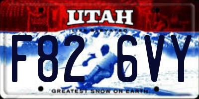 UT license plate F826VY
