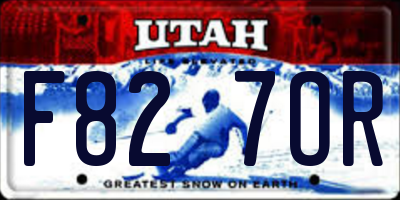 UT license plate F827OR