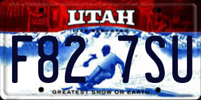 UT license plate F827SU