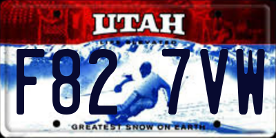 UT license plate F827VW