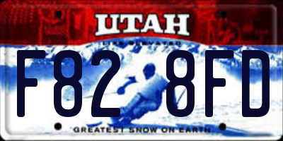 UT license plate F828FD