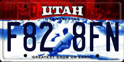 UT license plate F828FN