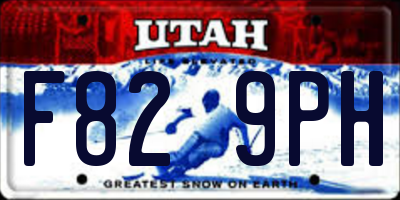 UT license plate F829PH