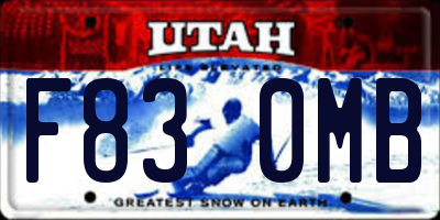 UT license plate F830MB