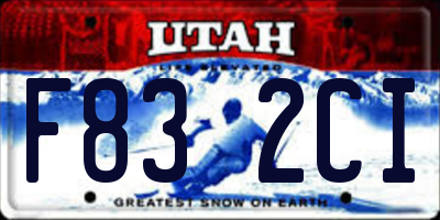 UT license plate F832CI
