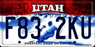 UT license plate F832KU