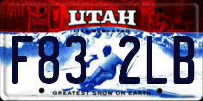 UT license plate F832LB