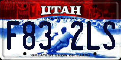UT license plate F832LS