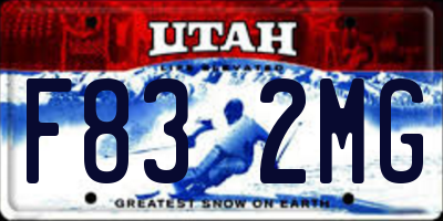UT license plate F832MG