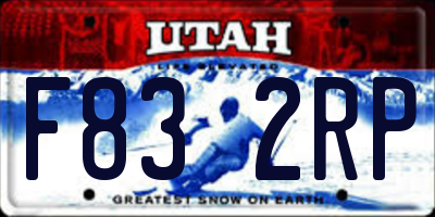 UT license plate F832RP