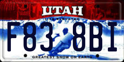 UT license plate F838BI