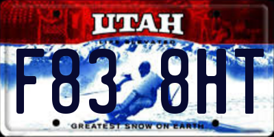 UT license plate F838HT