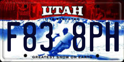 UT license plate F838PH